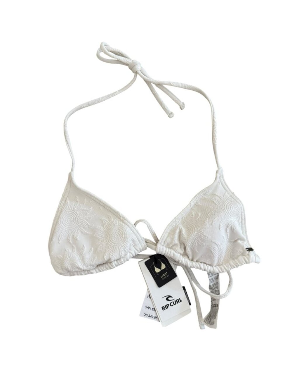 NWT Rip Curl Dusk Textured Triangle Bikini Top